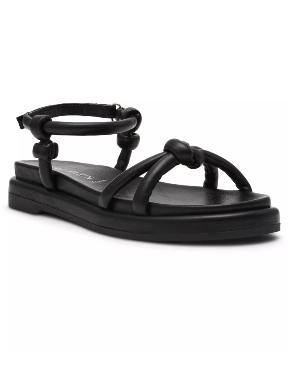 New Anne Klein Elisabeth Ankle Strap Footbed Flat Sandals Size 6.5